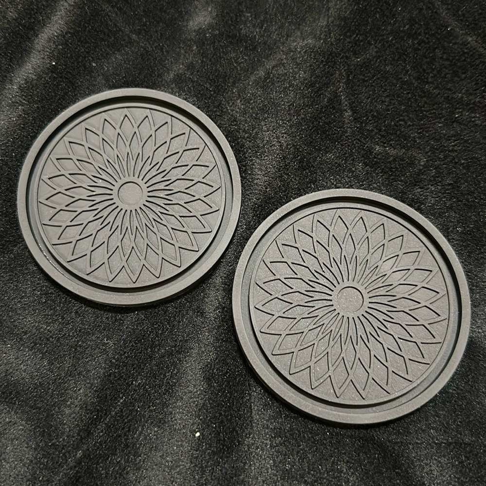 Black Dahlia Car Coasters
